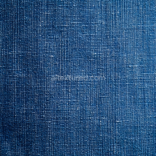 Seamless 3D cracked denim fabric PBR texture with worn blue weave pattern