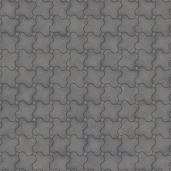 Fidget Shaped gray Pavement Tiles Asphalt seamless PBR texture preview