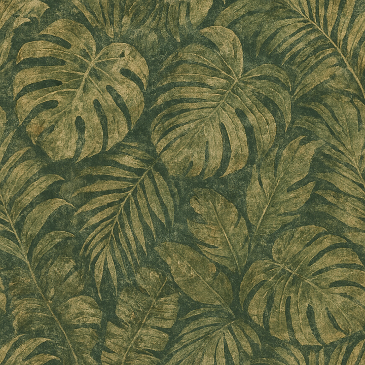 Worn Tropical Leaves seamless PBR texture preview