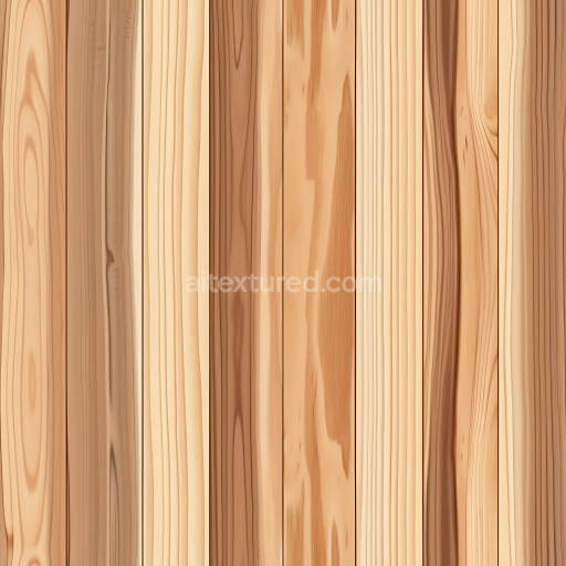 Seamless 3D Pine Wood Planks PBR Texture with Natural Grain Variation