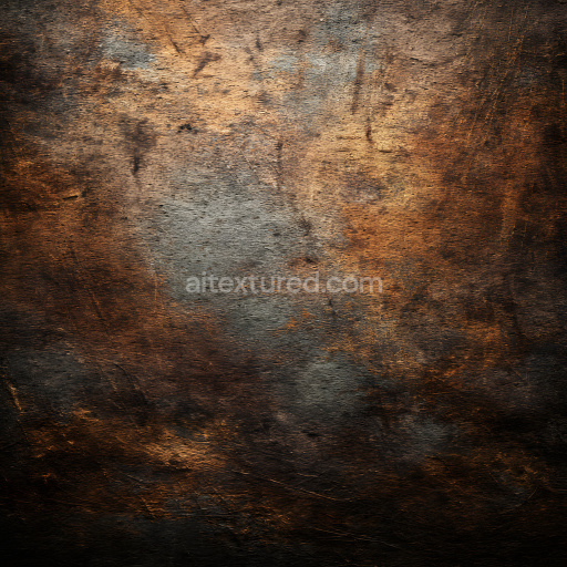Seamless 3D Rusty Metal PBR Texture Featuring Weathered Cracks and Warm Patina
