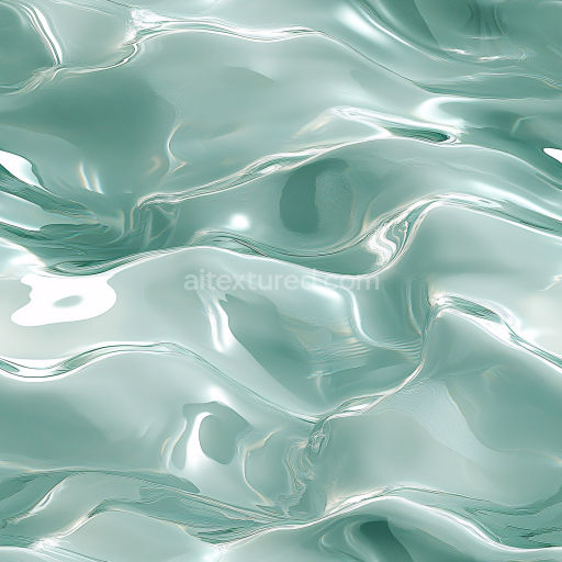 Seamless 3D PBR Texture of Stylized Clear Water Surface with Smooth Flowing Ripples