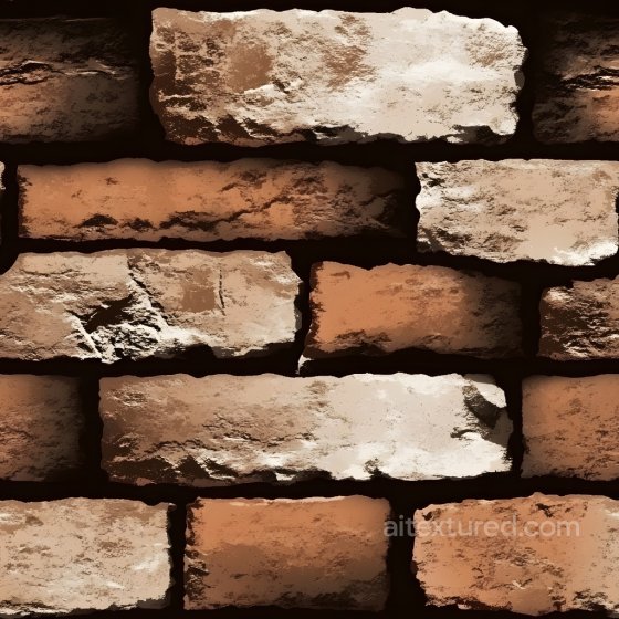 Cracked Brick Wall PBR Texture with Rough Chipped Surfaces Brick texture preview