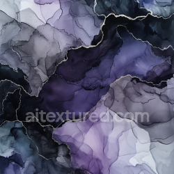 seamless Seamless 3D Alcohol Ink PBR Texture with Deep Purple and Black Fluid Swirls texture 8k free download PBR