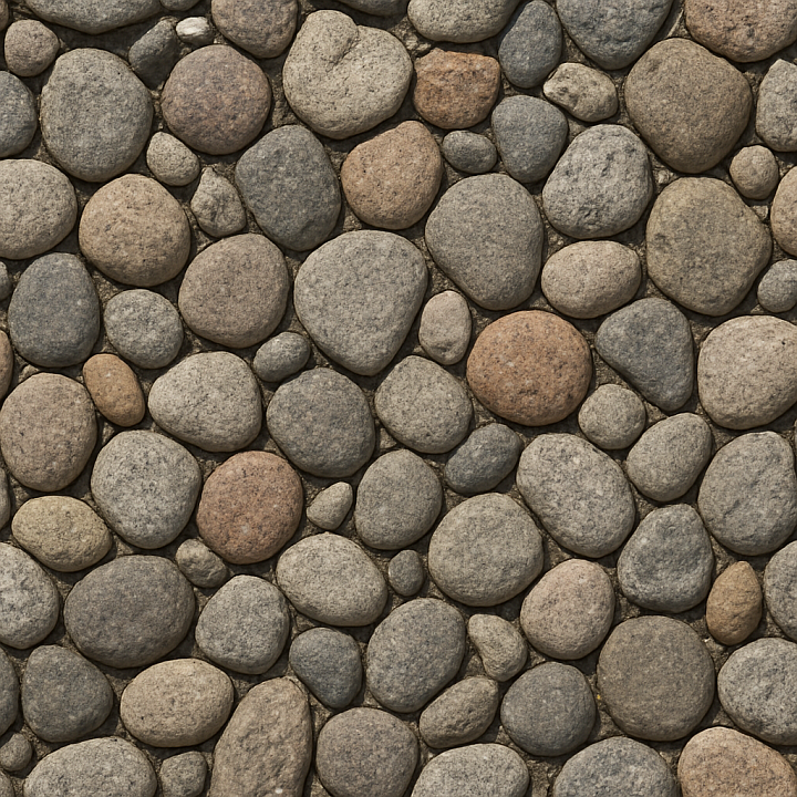 Rough Pebble seamless PBR texture preview
