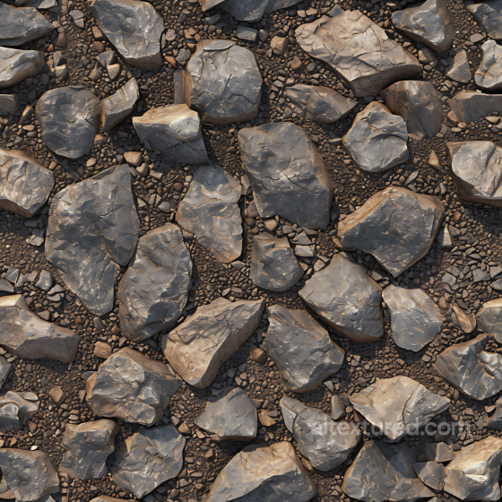 Stone PBR Texture Featuring Large Weathered Rocky Ground with Earthy Pebbles Stone texture preview