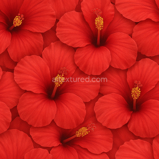 Seamless 3d texture pbr 8k hibiscus flower flower petals closeup flower arrangement photorealistic