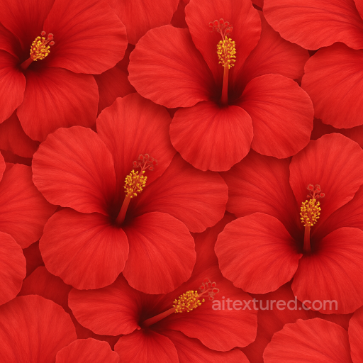 Hibiscus Flower Flower Petals Closeup Flower Arrangement Photorealistic seamless Flowers PBR texture