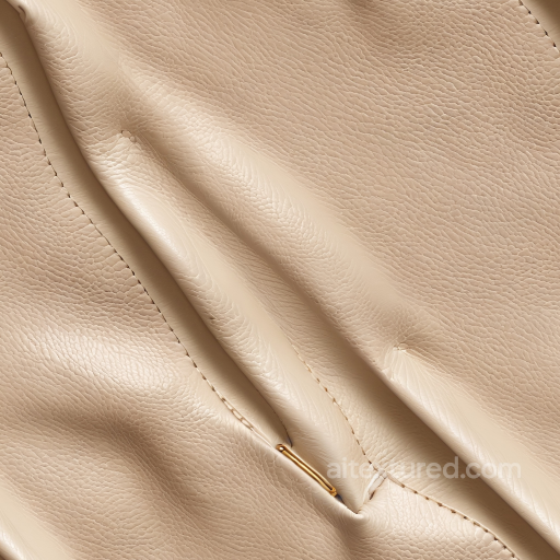 Pebbled Light Beige Leather PBR Texture with Stitched Detailing seamless Leather PBR texture