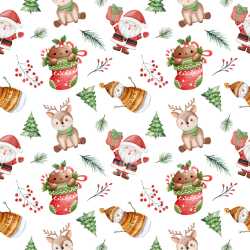 Pattern Bundle - Seamless 3D PBR Pattern Texture Featuring Cute Christmas Characters and Festive Motifs texture preview