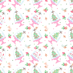 seamless Seamless 3D PBR Texture Featuring Hand-Painted Christmas Paper Patterns texture 8k free download PBR