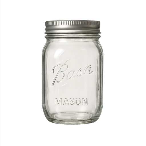 Realistic Glass Mason Jar