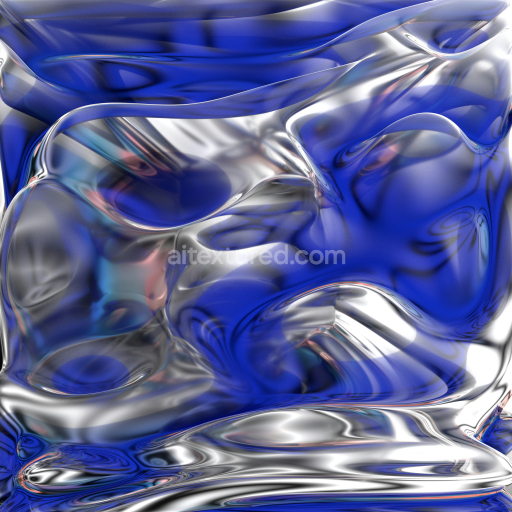 Seamless Blue Metallic Reflective PBR Glass Texture