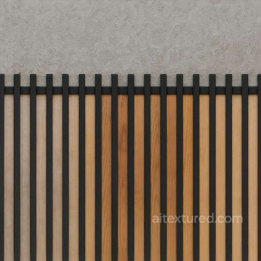 Seamless 8K 3D Texture PBR Concrete Wall Fence With Black Fence Shadow And Smooth Painted… seamless Fences PBR texture