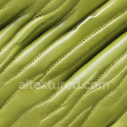 seamless Seamless 3D Quilted Olive Green Leather PBR Texture with Fine Grain and Glossy Finish texture 8k free download PBR