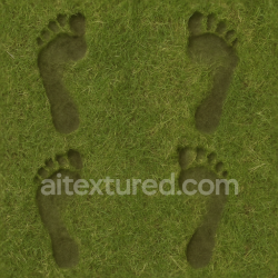 seamless Seamless 3d texture pbr 8k wet grass with footprint moisture and shallow human footprints texture 8k free download PBR