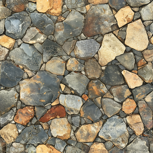 stone PBR texture featuring natural multicolor rocky ground seamless Stone PBR texture