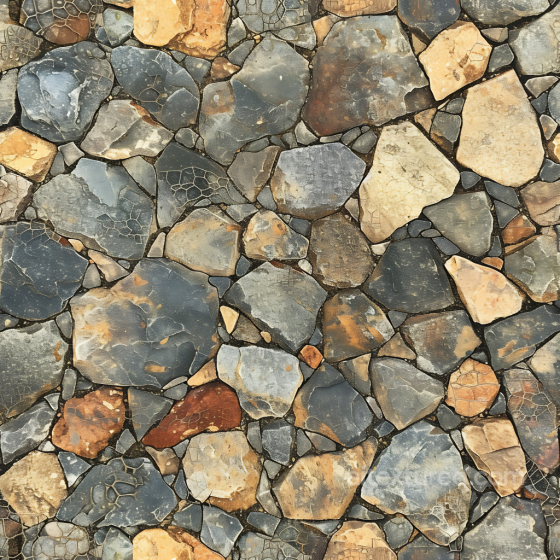 stone PBR texture featuring natural multicolor rocky ground Stone texture preview