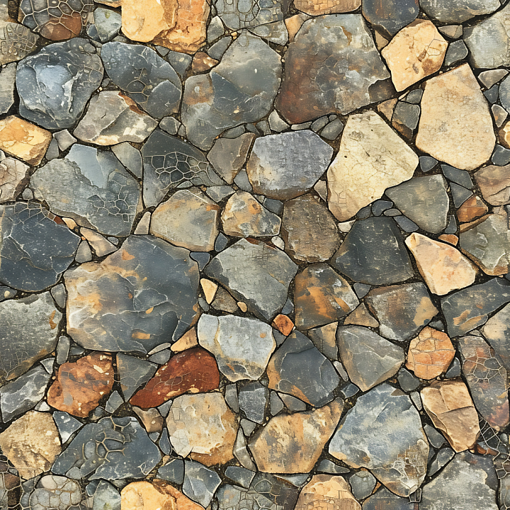 Stone Featuring Natural Multicolor Rocky Ground seamless PBR texture preview