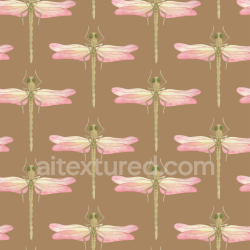 seamless Seamless 3D PBR Dragonfly Pattern Texture with Soft Pastel Wings texture 8k free download PBR