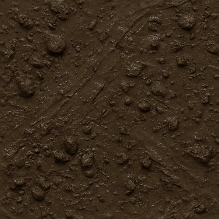 Of Sticky Dark Mud With Mud Splatter And Clumps seamless PBR texture preview