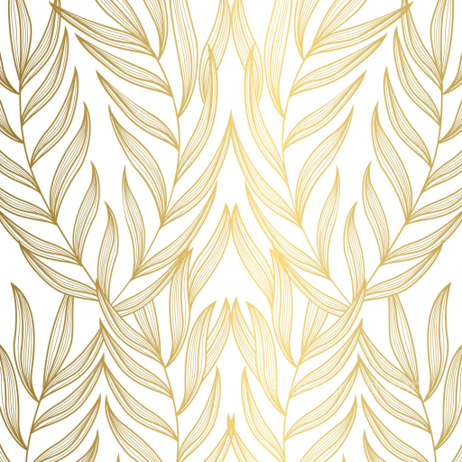 Seamless White Fabric 3D PBR Texture with Elegant Gold Leaf Pattern seamless White & Gold PBR texture