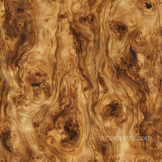 Burl Wood PBR Texture with Rich Swirling Grain and Knots Wood texture preview