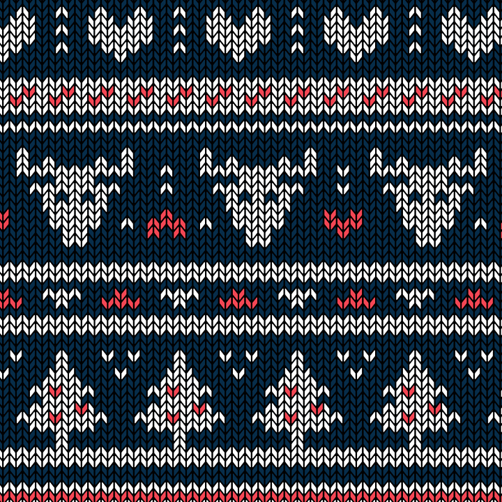 All Christmas Digital paper of Christmas Knit Pattern in Blue, White, a… seamless PBR texture preview
