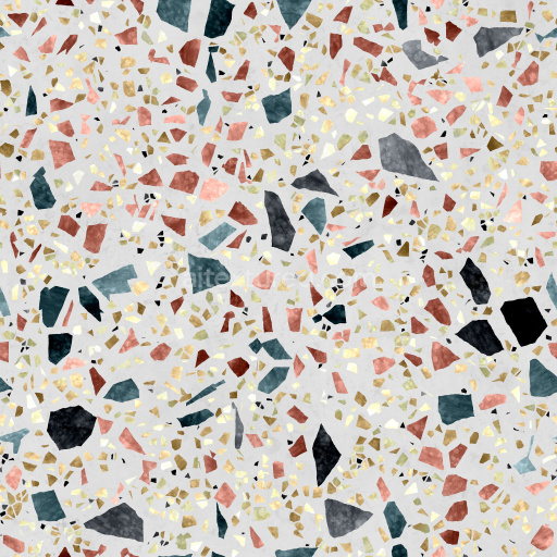 Terrazzo Seamless Pbr Texture Tileable Color Modern Design Pattern Decorative