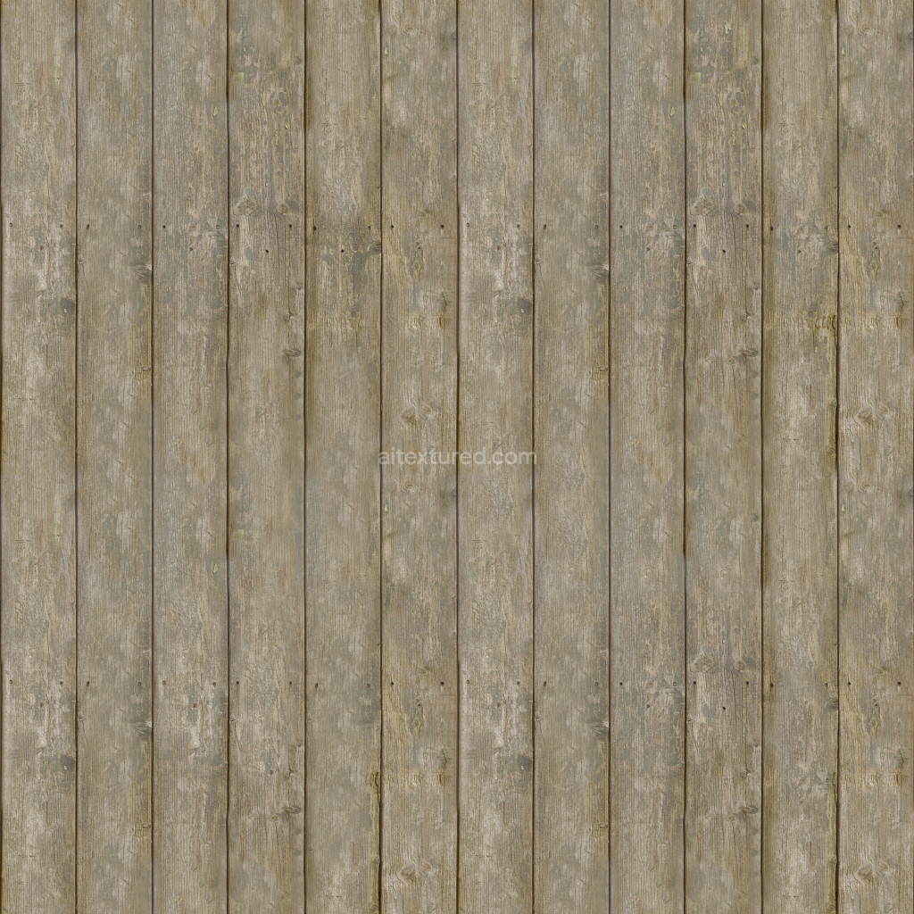 Seamless PBR wood planks texture with detailed grain