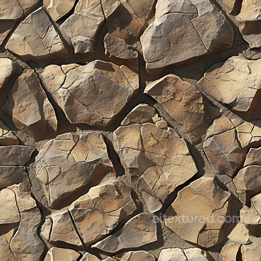 Cracked Desert Stone Ground Seamless Texture with Earthy Tones seamless Stone PBR texture