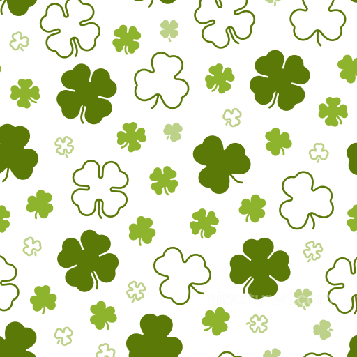 Shamrock Pattern Digital Paper Texture in Green seamless St patrick digital paper bundle PBR texture