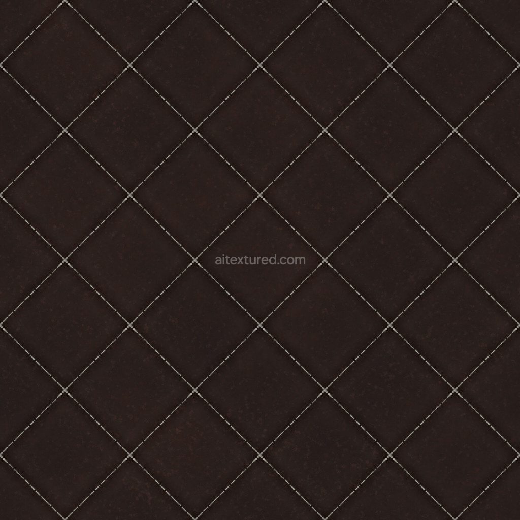 Seamless dark leather texture with diamond pattern