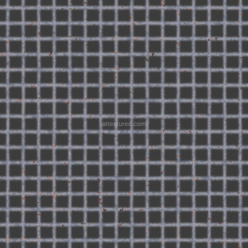 Seamless metal walkway PBR texture close-up