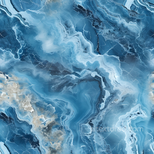 Blue de Savoie Marble PBR Texture with Polished Veined Blue-Stone Patterns seamless Marble PBR texture