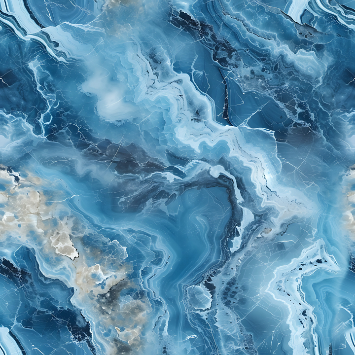 Blue de Savoie Marble with Polished Veined Blue-Stone Patterns seamless PBR texture preview