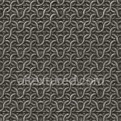seamless Seamless 3d texture pbr 8k of weathered metal chainmail with scuffed rings texture 8k free download PBR
