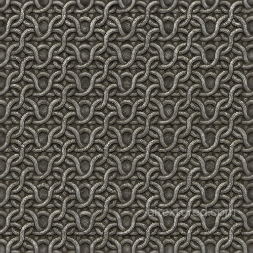 Of Weathered Metal Chainmail With Scuffed Rings seamless Chainmail PBR texture