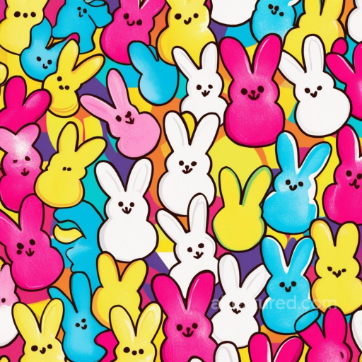 All Christmas Digital paper Texture of Colorful Marshmallow Bunny Pattern Digital Paper seamless All Christmas Digital paper PBR texture