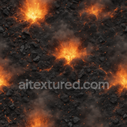 seamless Seamless 8k PBR 3d texture showing burnt rubble with fire flash and explosion shock effects texture 8k free download PBR