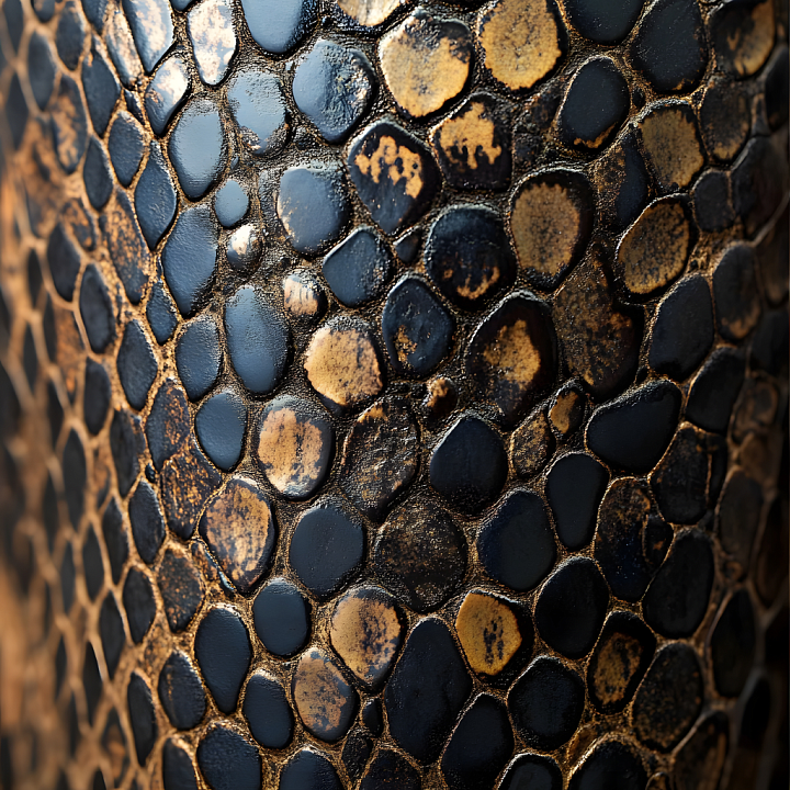 Reptile Skin with Detailed Natural Scales and Glossy Highlights seamless PBR texture preview