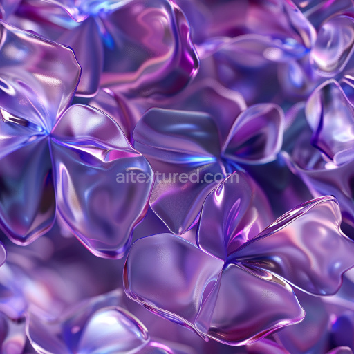 Seamless 3D PBR Texture of Glossy Iridescent Organic Petal Surfaces