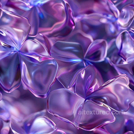 Seamless 3D PBR Texture of Glossy Iridescent Organic Petal Surfaces texture preview