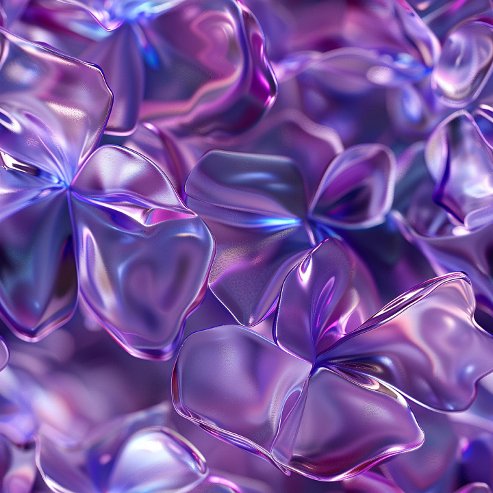 Glossy Iridescent Organic Petal Surfaces seamless PBR texture preview