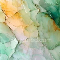 seamless Seamless 3D Alcohol Ink PBR Texture with Pastel Green and Ochre Fluid Layers texture 8k free download PBR