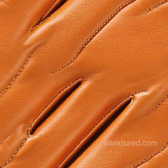 Smooth Tan Leather Seamless Texture with Detailed Stitching and Natural Grain Leather texture preview