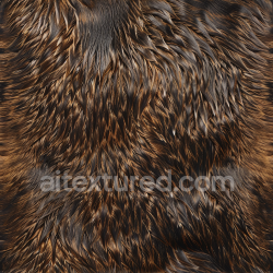 seamless Seamless 3D Fur Leather PBR Texture Featuring Long Wavy Brown and Black Strands texture 8k free download PBR