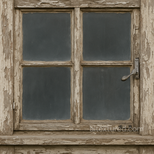 Seamless 8K PBR 3D texture of old window with chipped paint and old wood grain weathered… seamless Window PBR texture