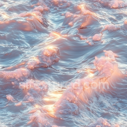seamless Seamless 3D foam water PBR texture with glowing orange-pink highlights and dynamic wave patterns texture 8k free download PBR