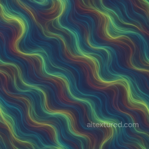 Aurora Borealis With Ionized Gases And Magnetic Anomalies Visual Effect seamless Star, space, planets PBR texture